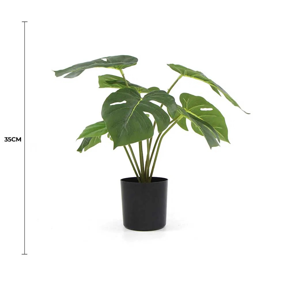 Lifelike 35cm Artificial Split Leaf Philodendron