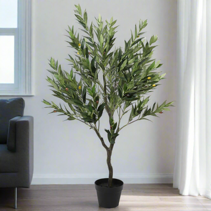 Lifelike 125cm Olive Artificial Tree with Olives