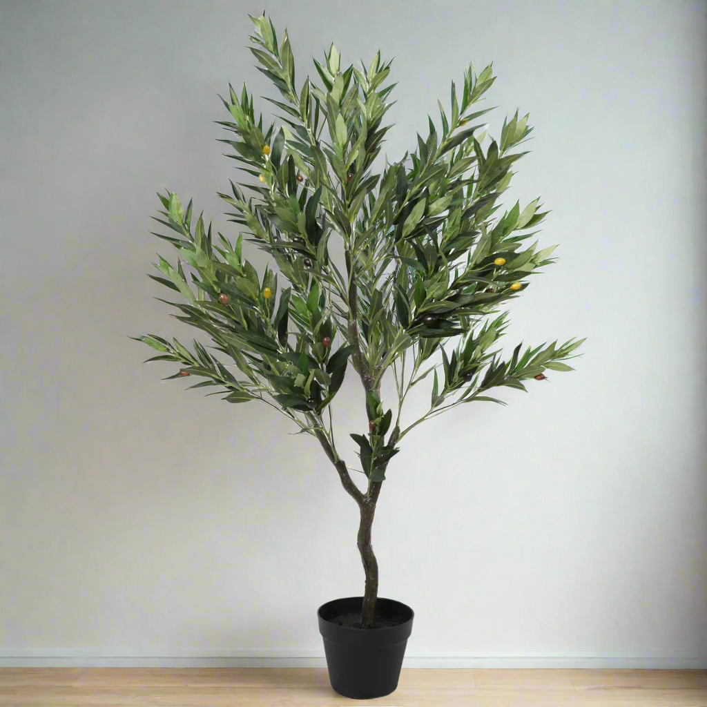 Lifelike 125cm Olive Artificial Tree with Olives