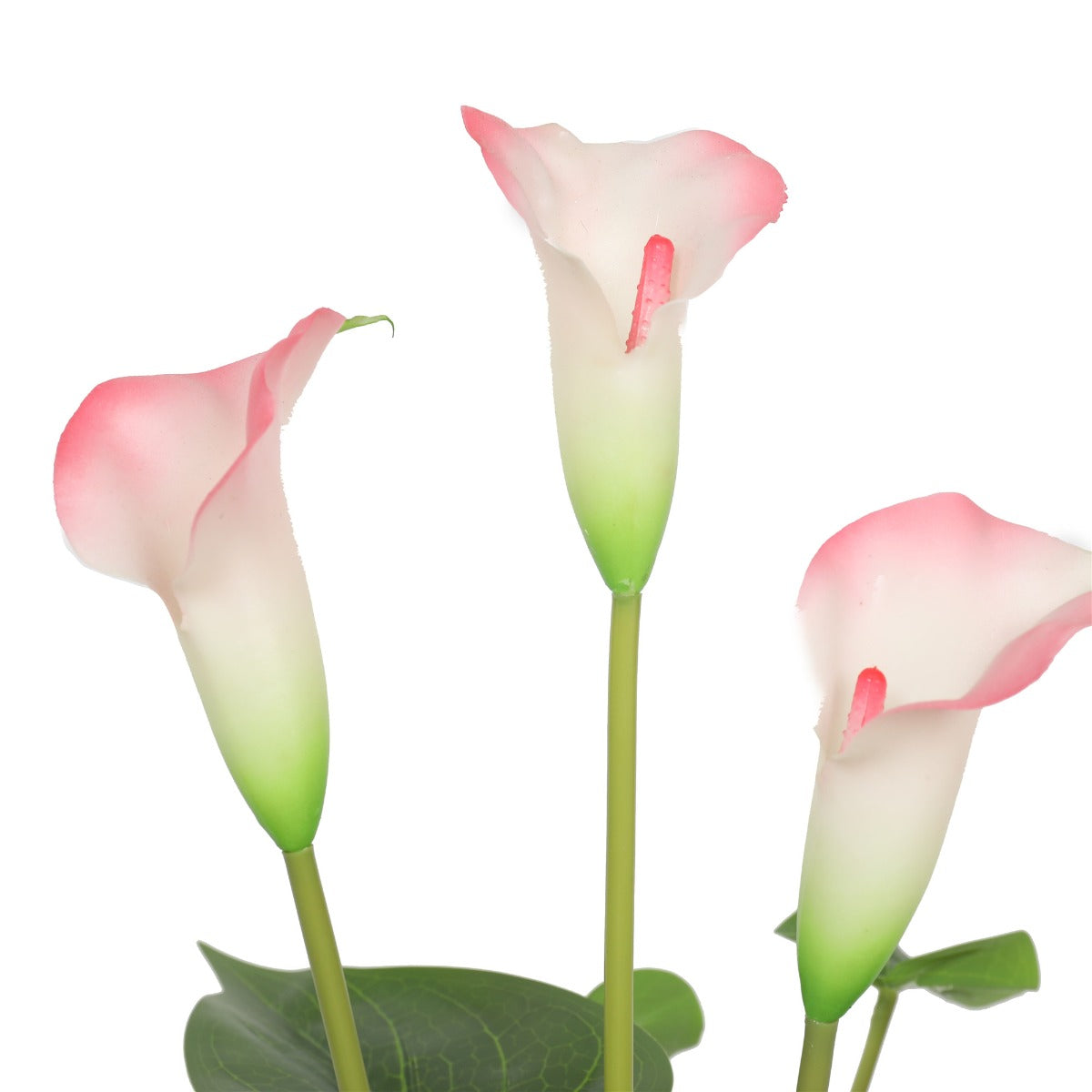 Lifelike 50cm White & Pink Artificial Calla Peace Lily