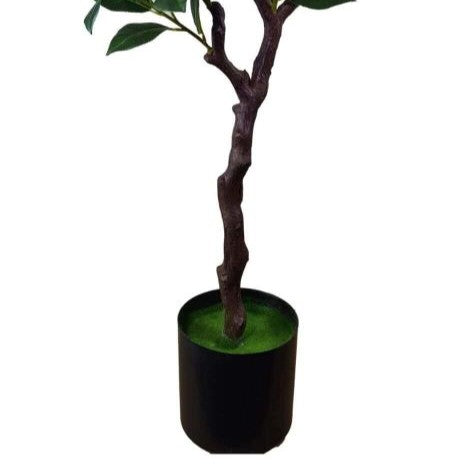 Flowering Natural Pink Artificial Camellia Tree 100cm Black pot and trunk