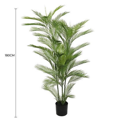  Real Touch Artificial Phoenix Palm Tree UV Resistant 180cm Full view with measurement