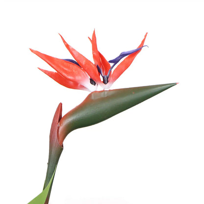 Lifelike 150cm Red Flower Artificial Bird Of Paradise