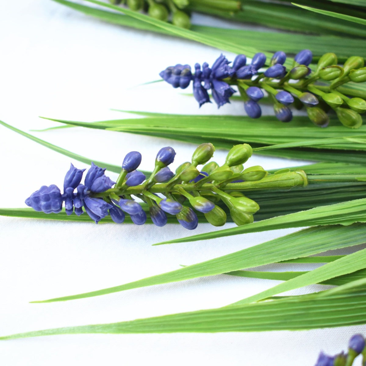 Artificial Dense English Lavender Stem UV Resistant 50cm close up of purple flowers