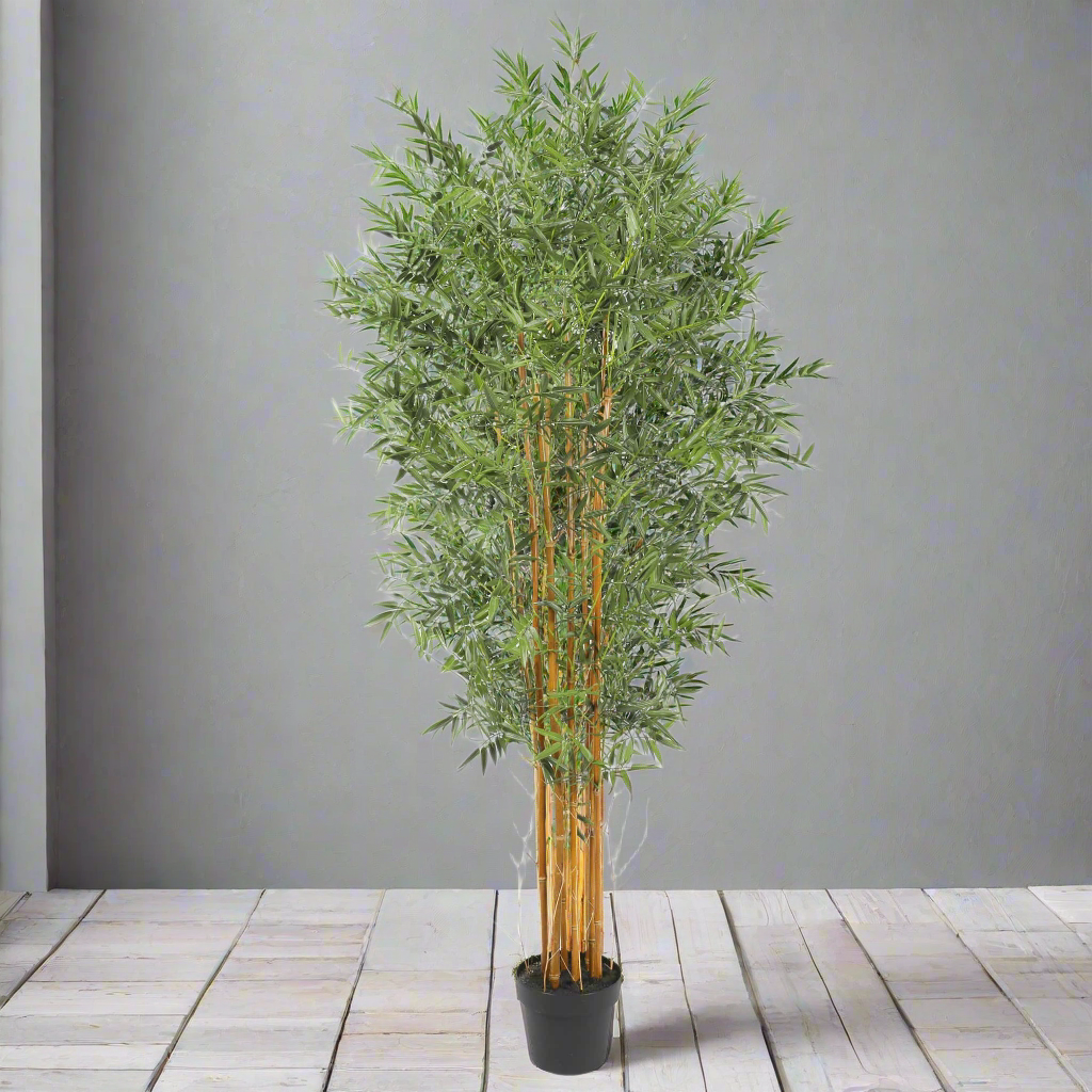 Lifelike 180cm Natural Cane Bamboo Artificial Tree UV Resistant