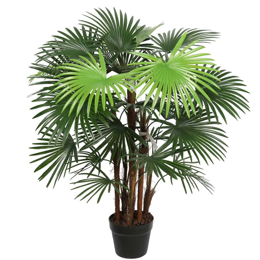 Artificial Wide Leaf Fan Palm Tree 90cm Full view