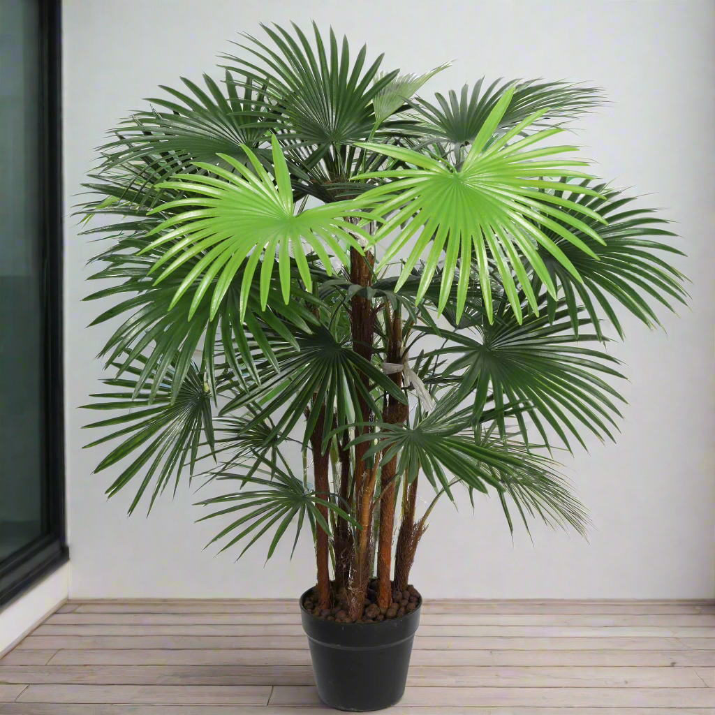 Lifelike 90cm Wide Leaf Fan Palm Artificial Tree