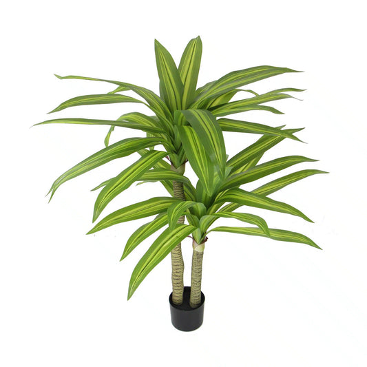 Artificial Multi Head Dracaena Tree With Mixed Green Leaves (Real Touch) 130cm Full View