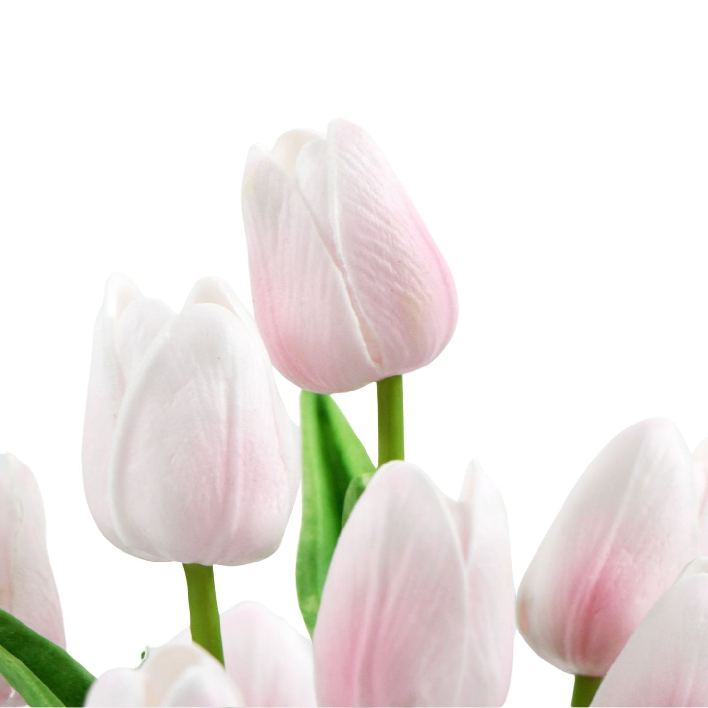 Flowering Pink Artificial Tulip Plant Arrangement With Ceramic Bowl 35cm close up of pink flowers