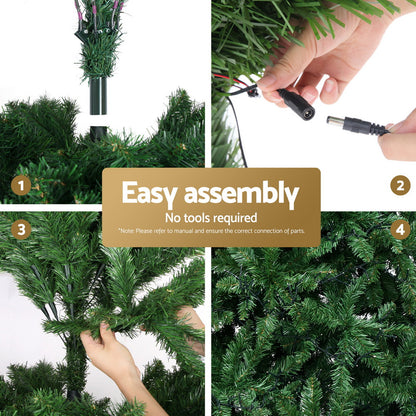 Artificial Christmas Tree 1.8m LED Decorations 874 Tips