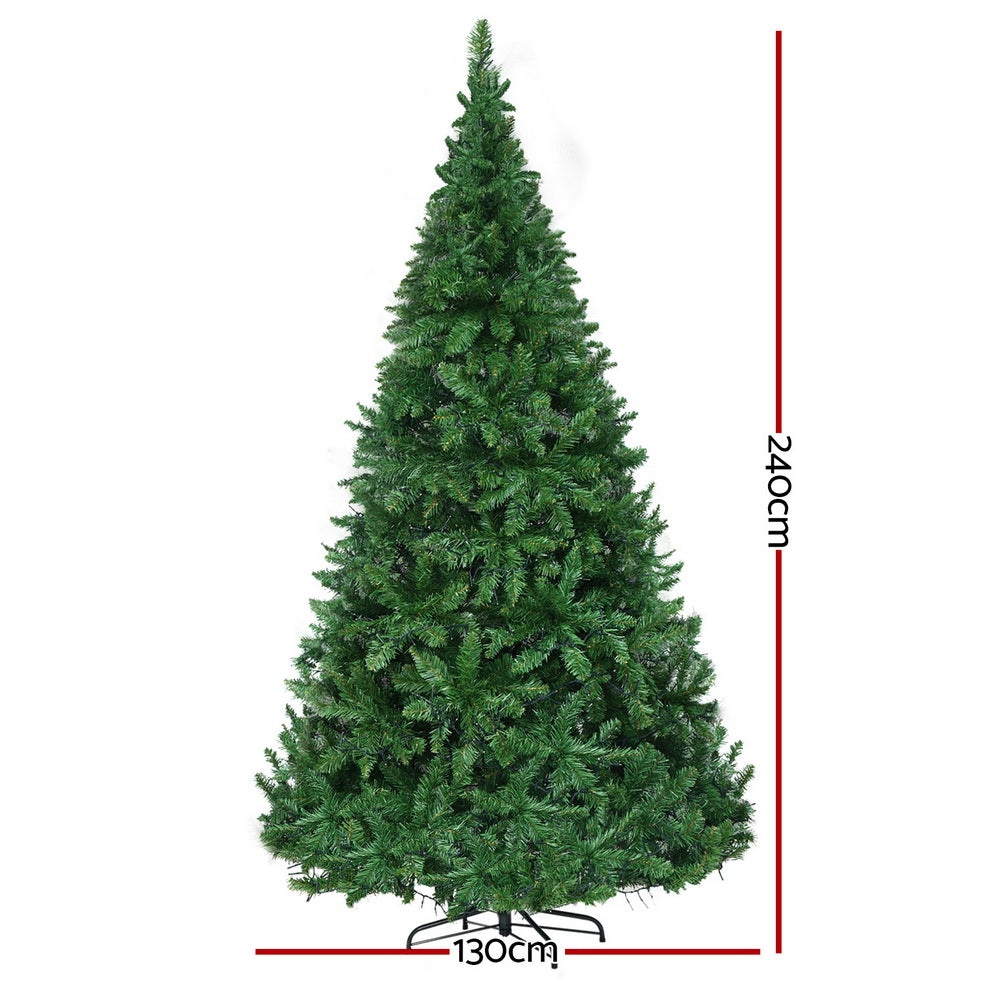 Artificial Christmas Tree 2.4m Decorations 1488 LEDs