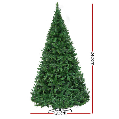 Artificial Christmas Tree 2.4m Decorations 1488 LEDs