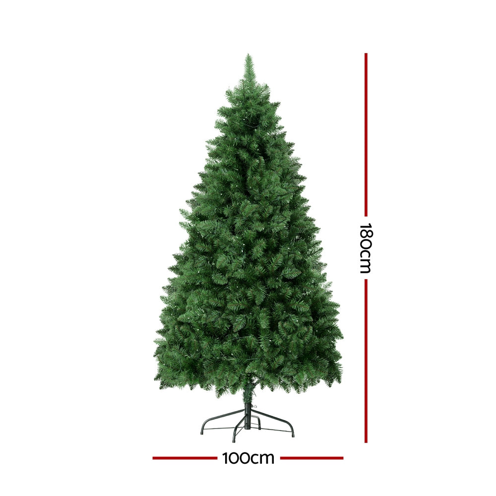 Artificial Christmas Tree 1.8m Remote LED Decoration 890 Tips