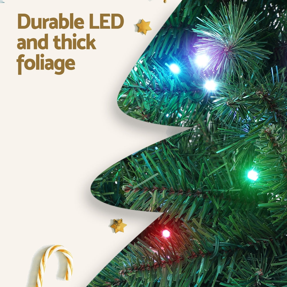 Artificial Christmas Tree 1.8m Remote LED Decoration 890 Tips