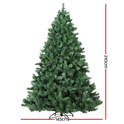 Artificial Christmas Tree 2.1M Decorations 3000 LEDs 8 Light Mode