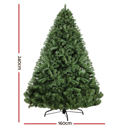 Artificial Christmas Tree 2.4M Green 1500 Tips