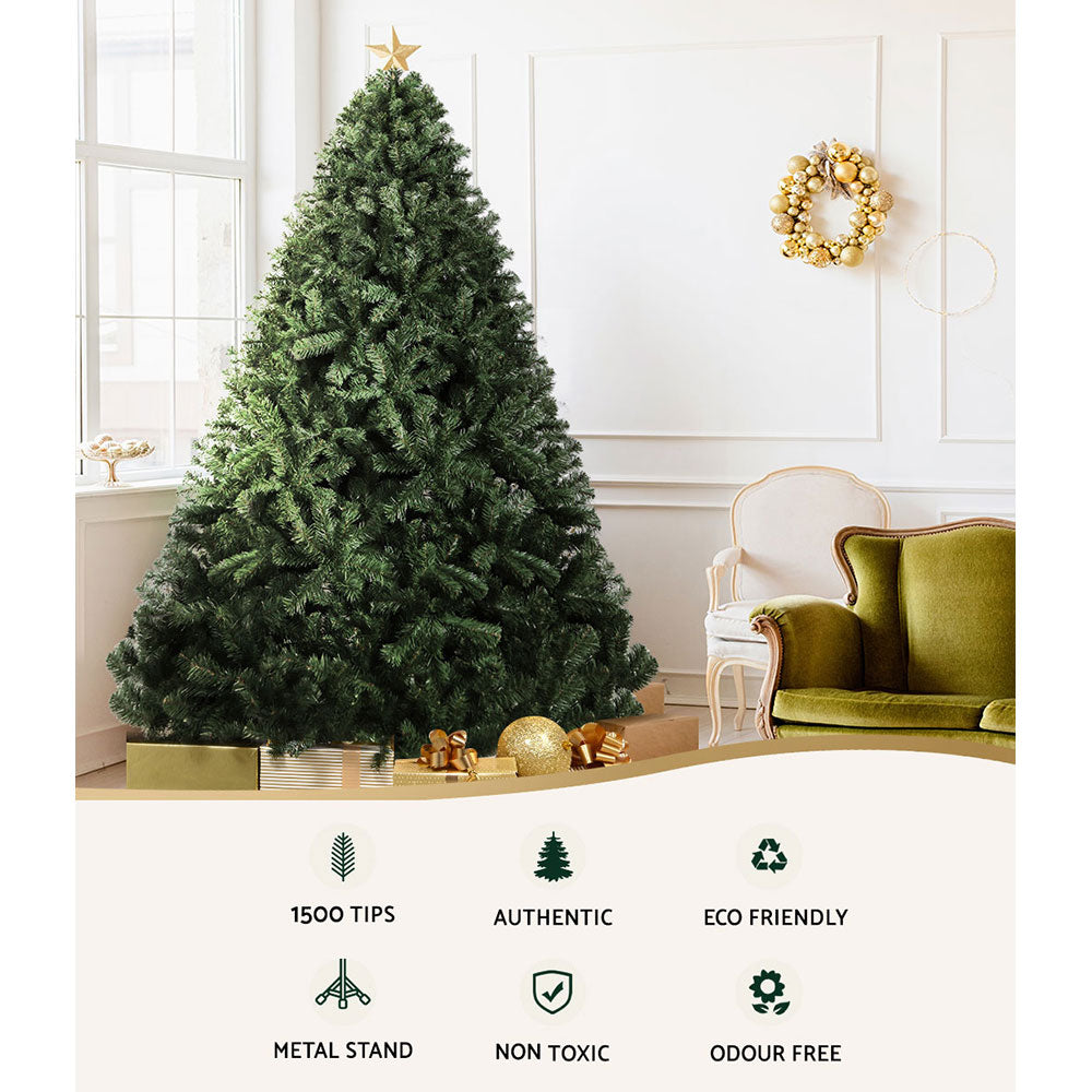 Artificial Christmas Tree 2.4M Green 1500 Tips