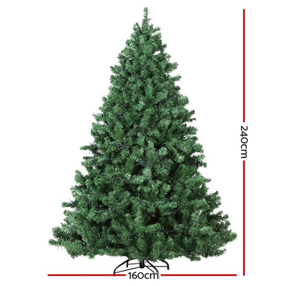 Artificial Christmas Tree 2.4M Decorations 3190 LEDs 8 Light Mode