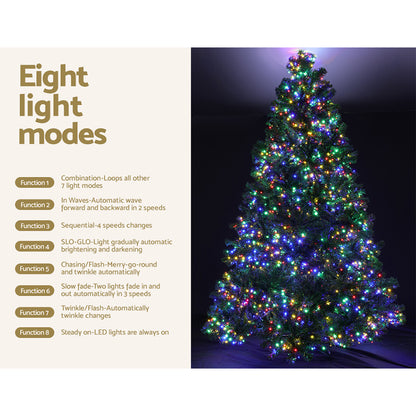 Artificial Christmas Tree 2.4M Decoration 8 Colour Light Mode