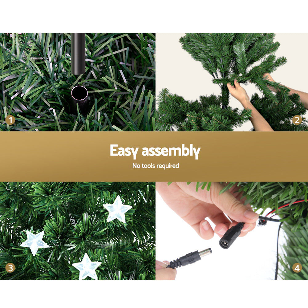 Artificial Christmas Tree 1.8m Optic Fibre LED Multi Colour