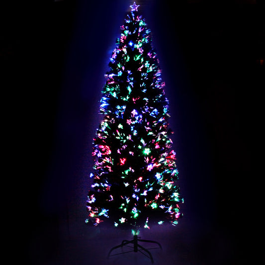 Artificial Christmas Tree 2.4m Optic Fibre LED Multi Colour