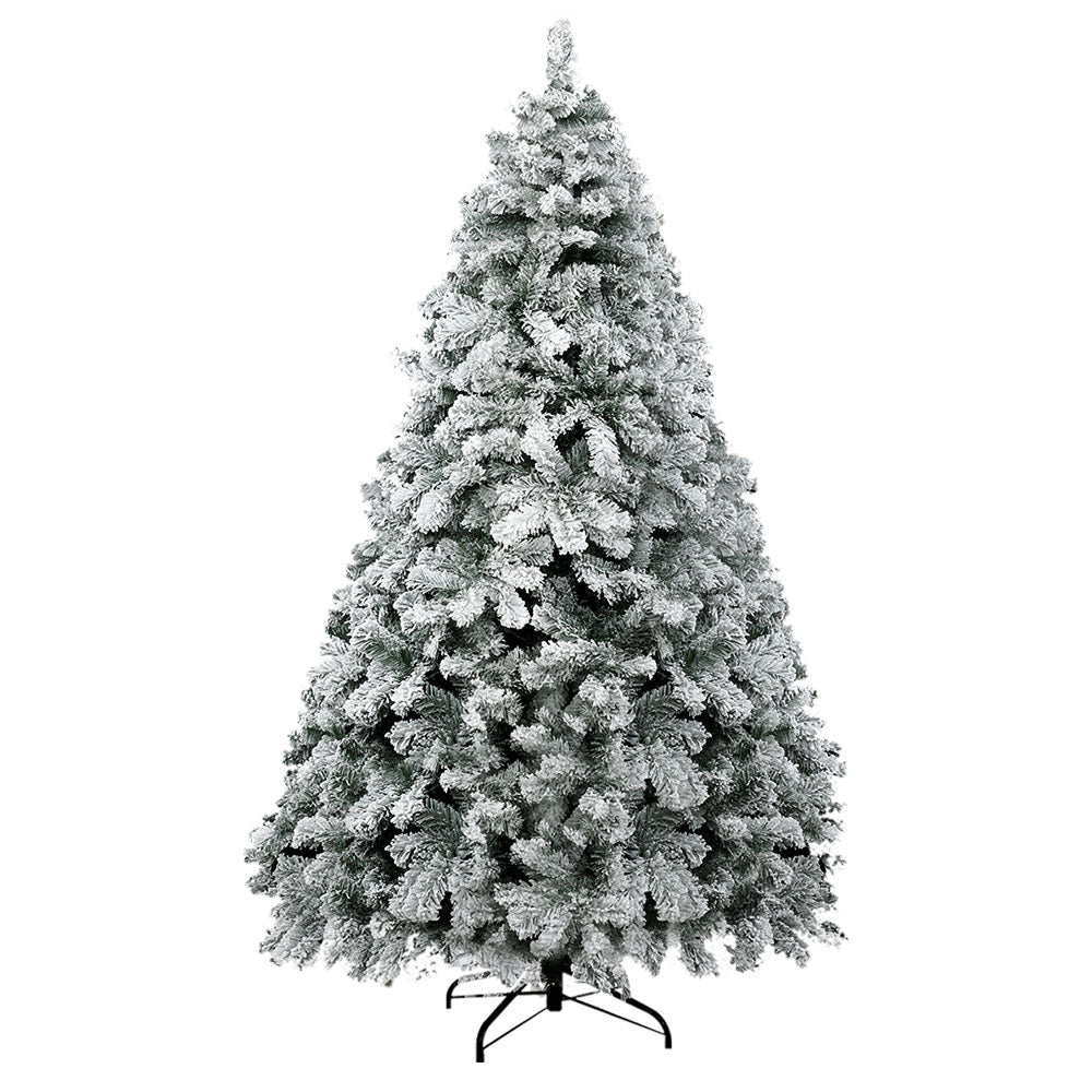 Artificial Christmas Tree 2.1m Snow Flocked Decorations 780 Tips