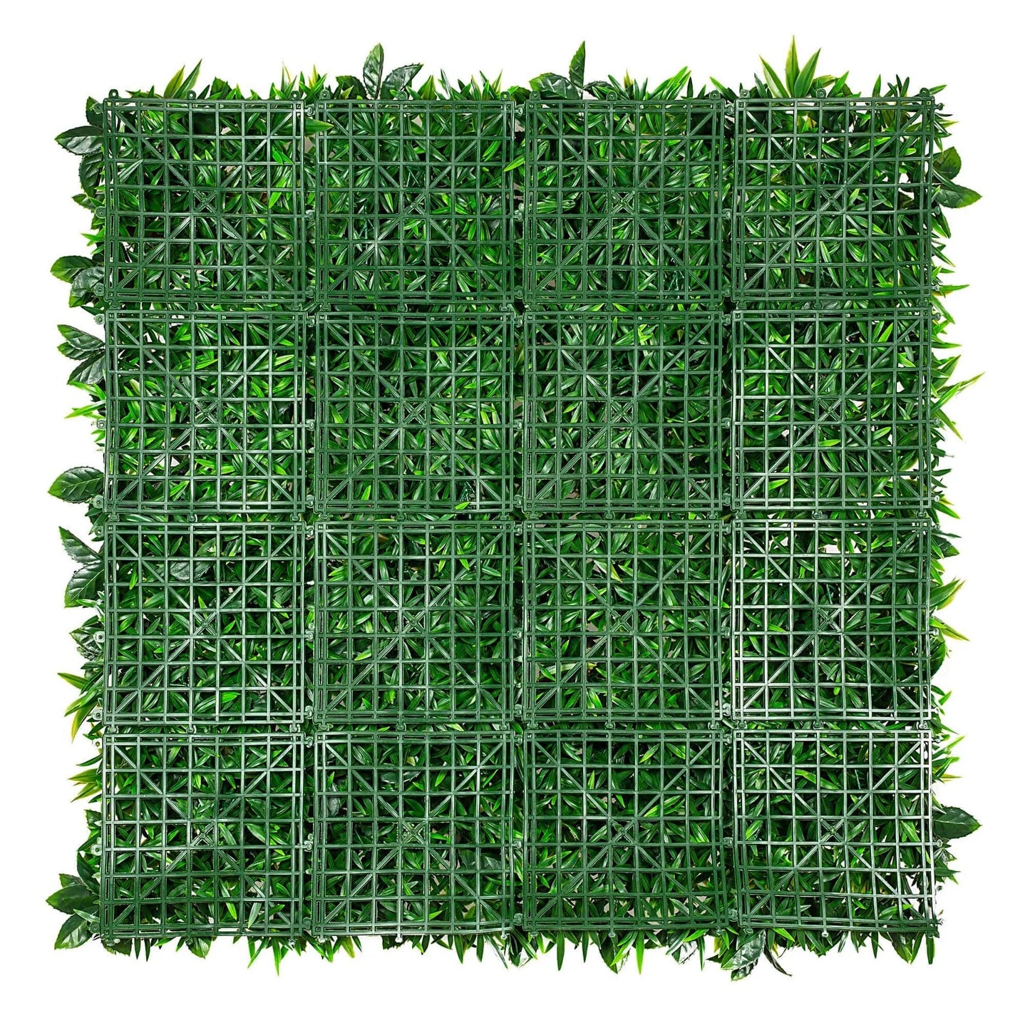 Lifelike Lilac Flowering Artificial Vertical Green Wall UV Resistant 100cm x 100cm Full view of back of panel