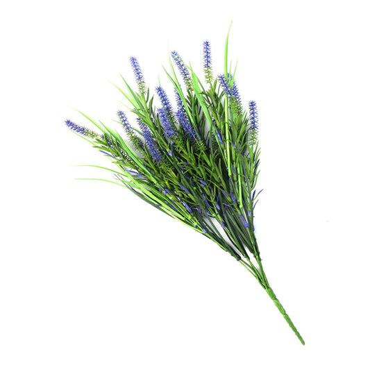 Artificial Long Stem Purple Lavender Plant 50cm full view