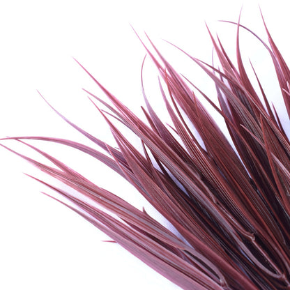 Dark Red Artificial Grass Stem 35cm Long UV Resistant close up of red tipped leaves