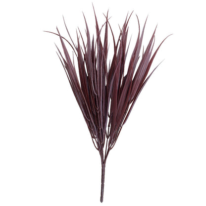 Dark Red Artificial Grass Stem 35cm Long UV Resistant full view