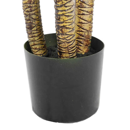 Artificial Parlour Palm Tree 180cm Multi Trunk UV Resistant Black pot and base of trunks