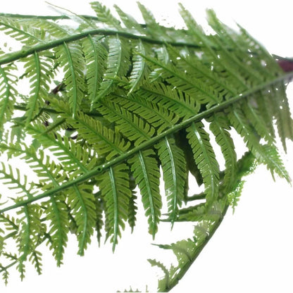 Lifelike 38cm Dark Fern Artificial Stem UV Resistant close up back of leaves