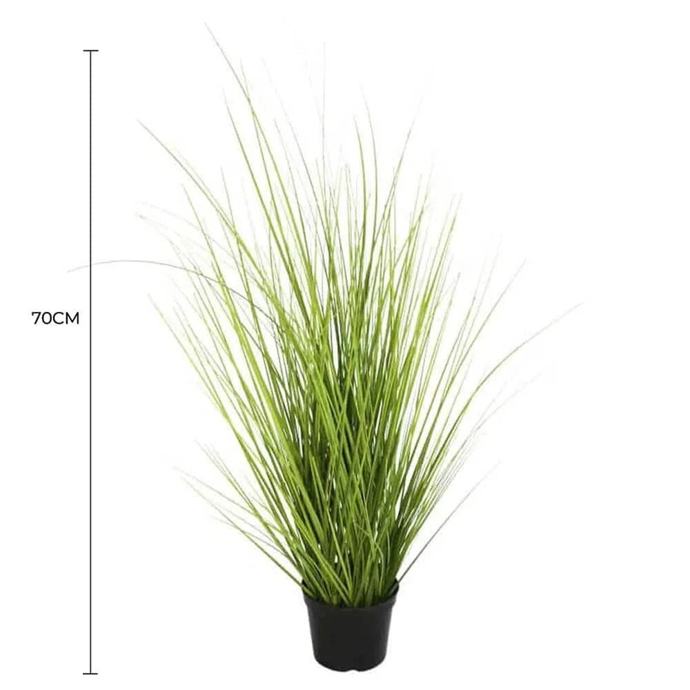 Lifelike 70cm Wild Grass Artificial Plant full view with measurement