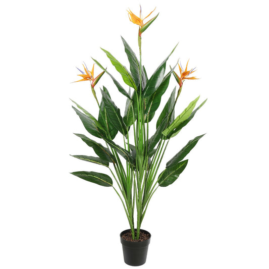 Lifelike 150cm Orange Flower Artificial Bird of Paradise