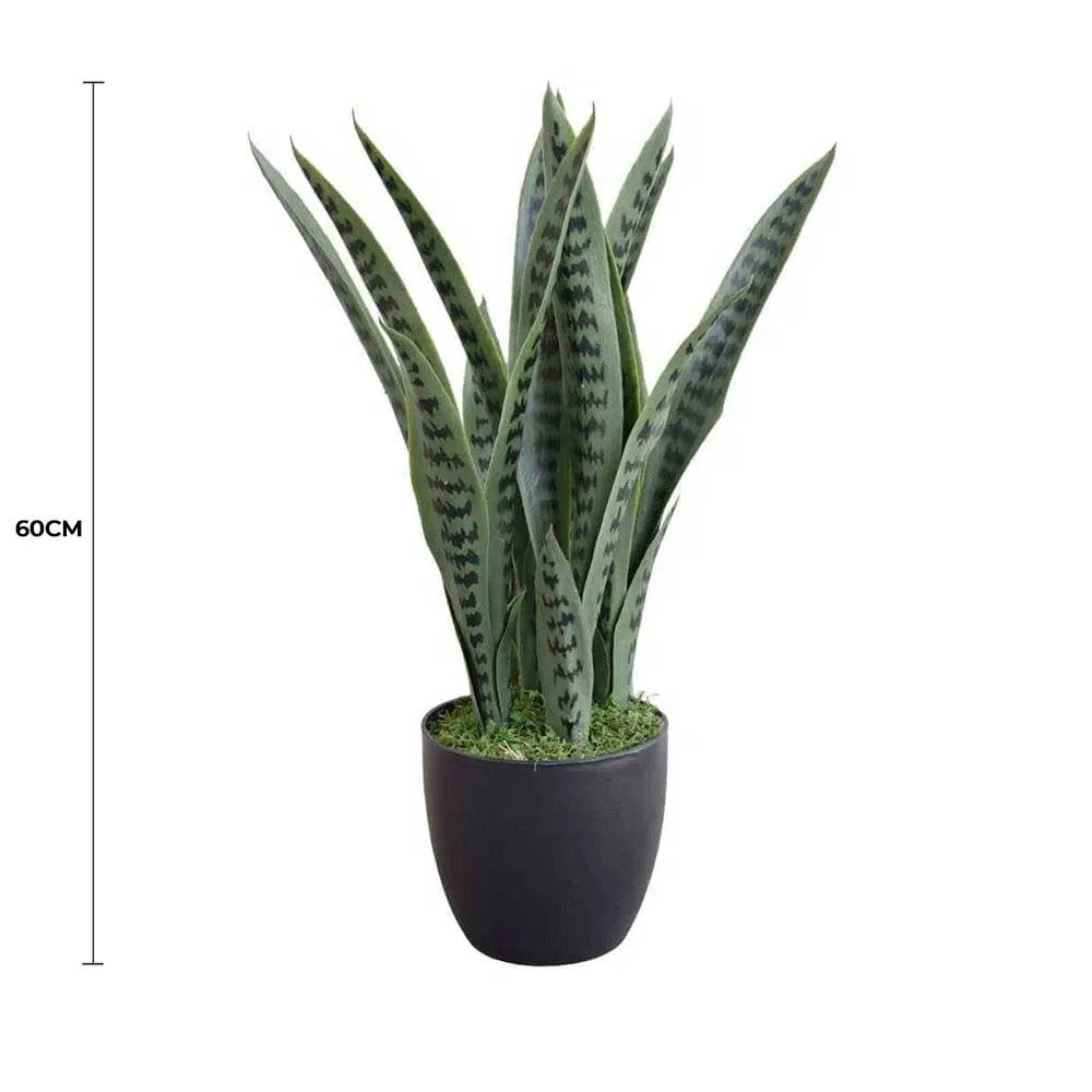 Lifelike 60cm Artificial Snake Plant UV Resistant