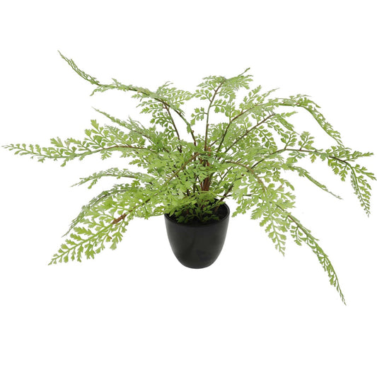 Lifelike 35cm Small Potted Artificial Fern Full view