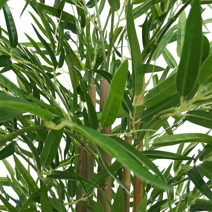 Natural Bamboo Trunk (Real Touch Leaves) 150cm Close up of leaves